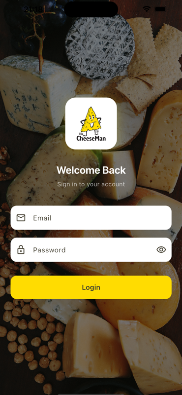 The Cheeseman App - Screen 1