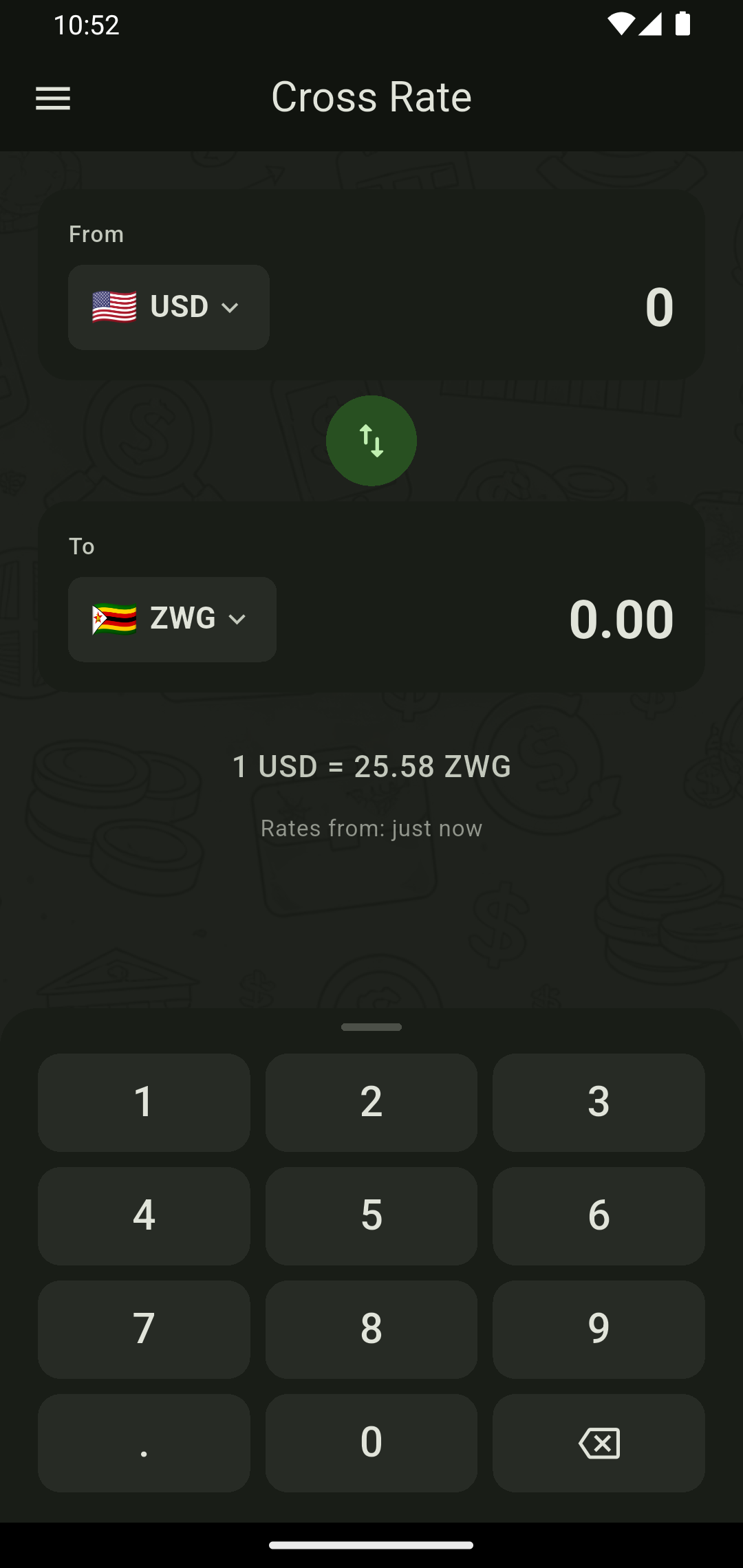 CrossRate App - Screen 3