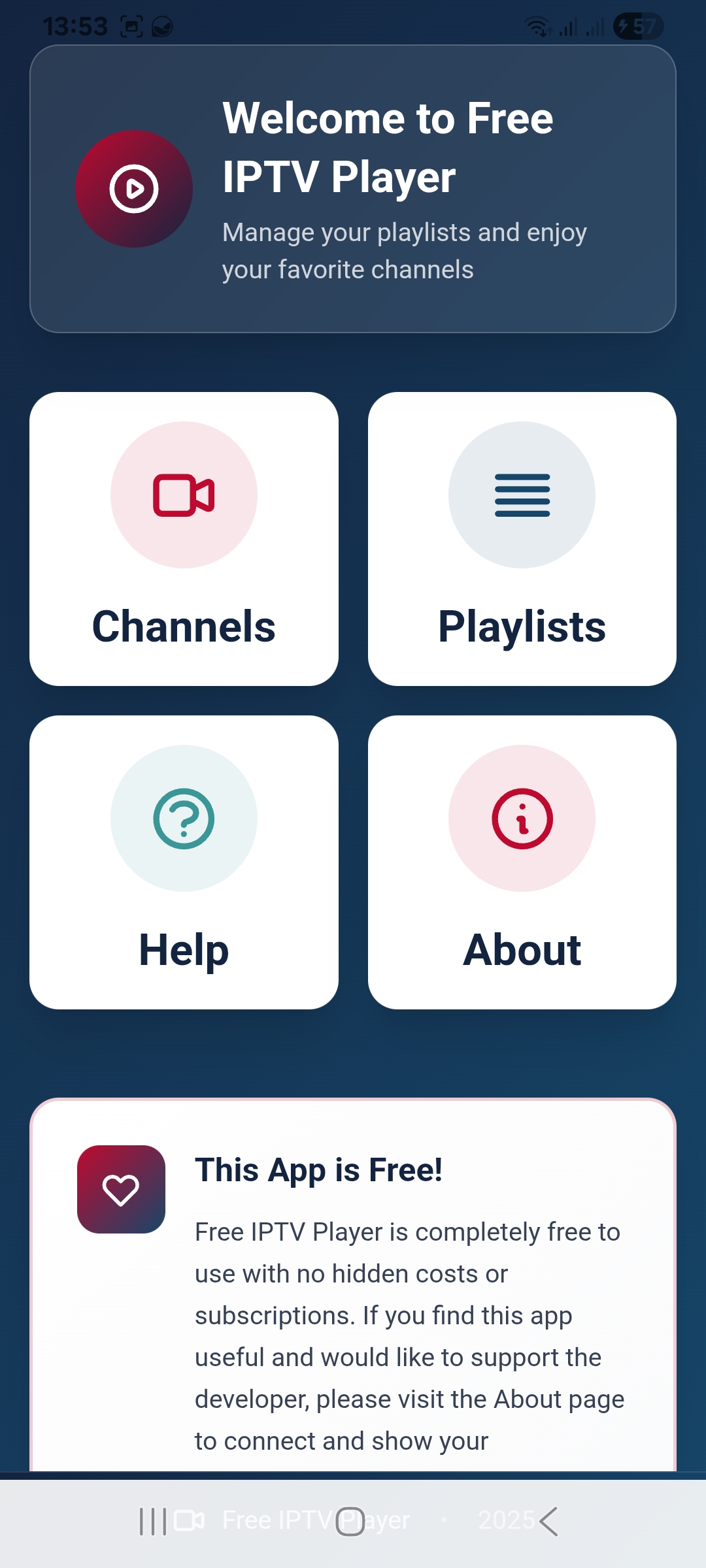 IPTV App - Screen 2