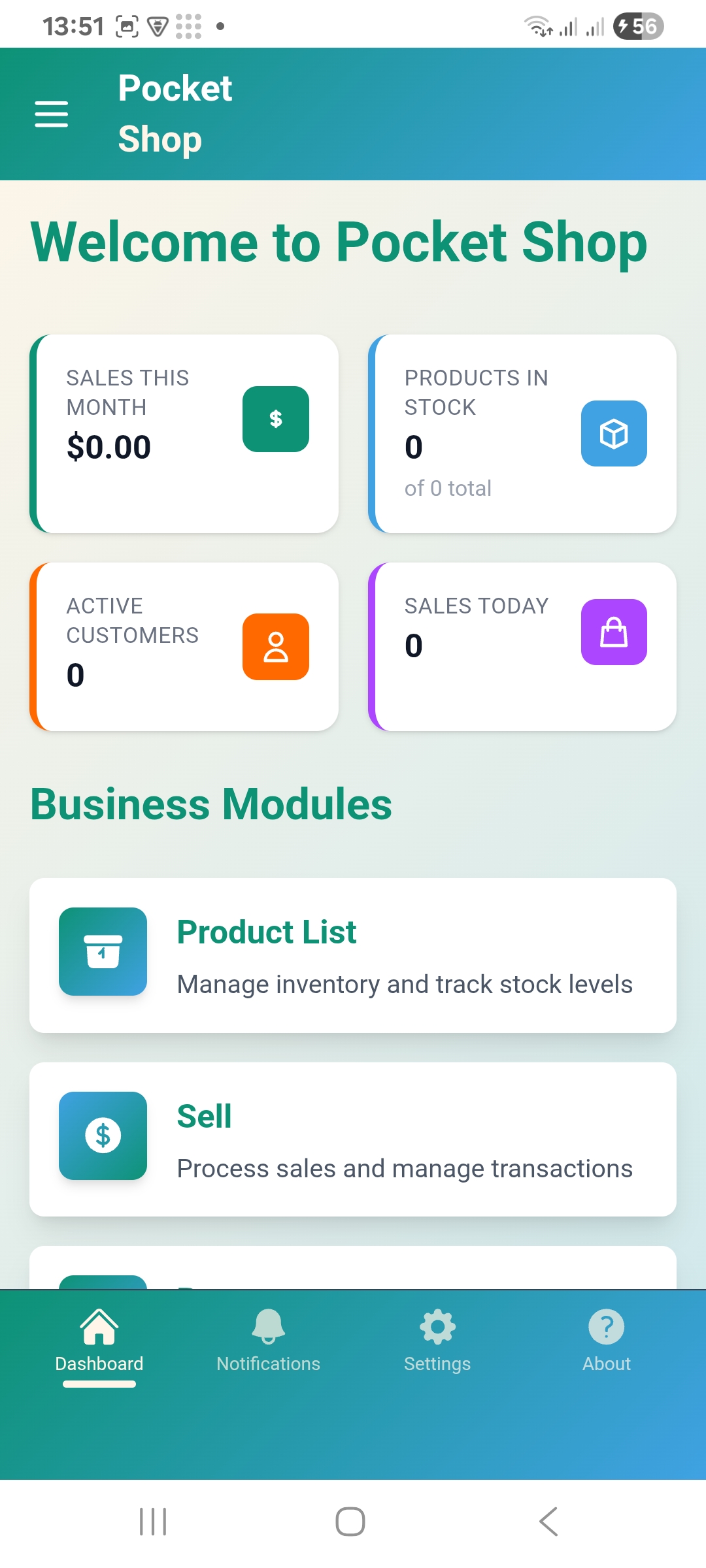 PocketShop App - Screen 2
