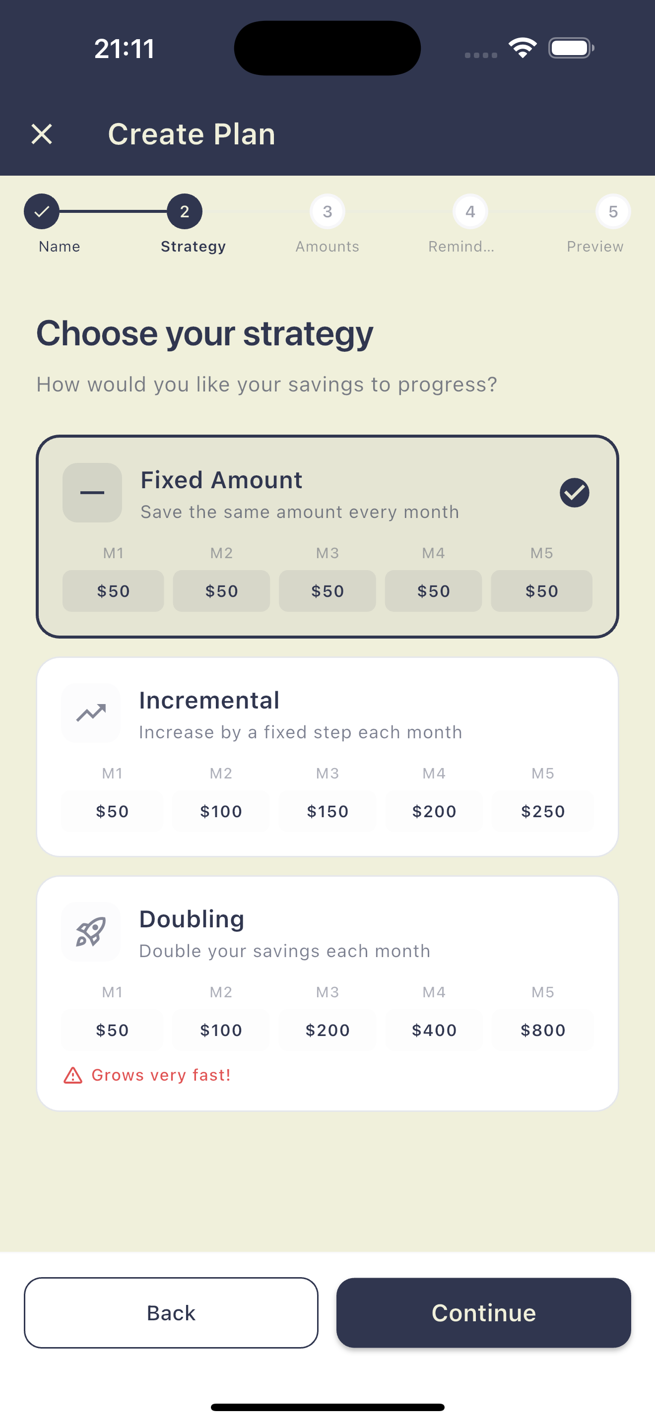 StashPlan App - Screen 3