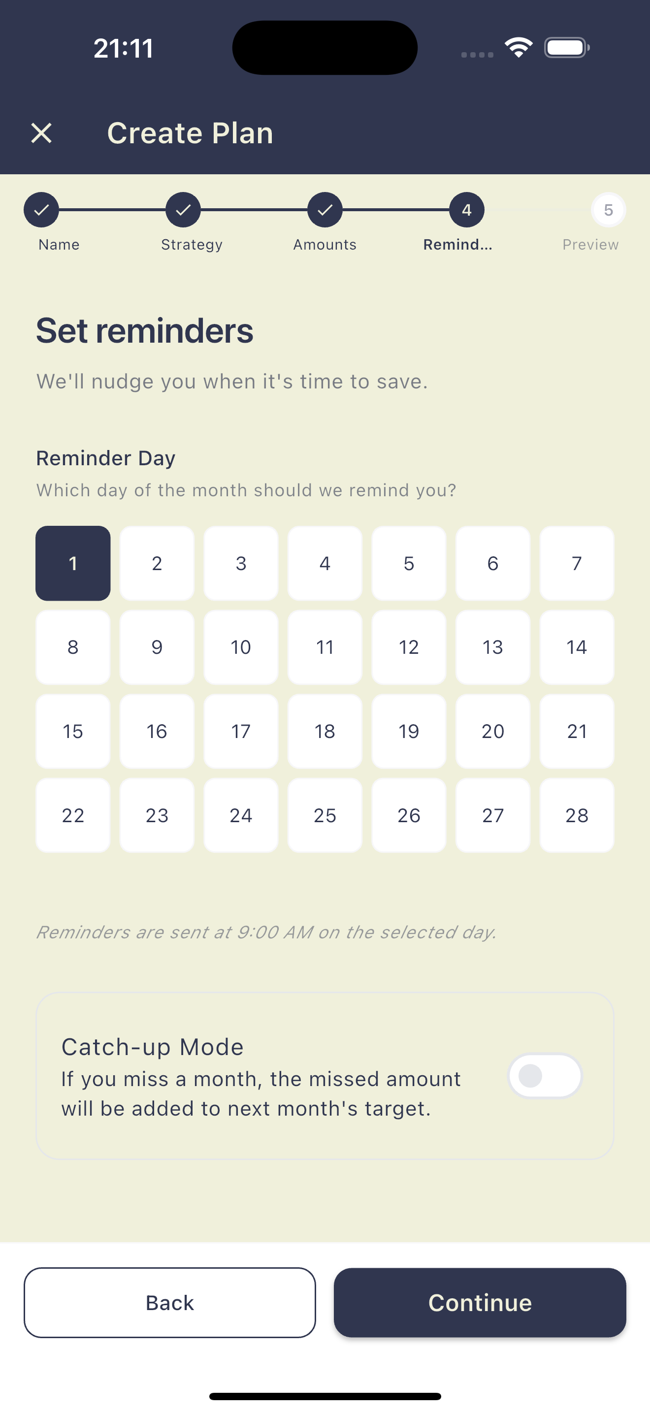 StashPlan App - Screen 4